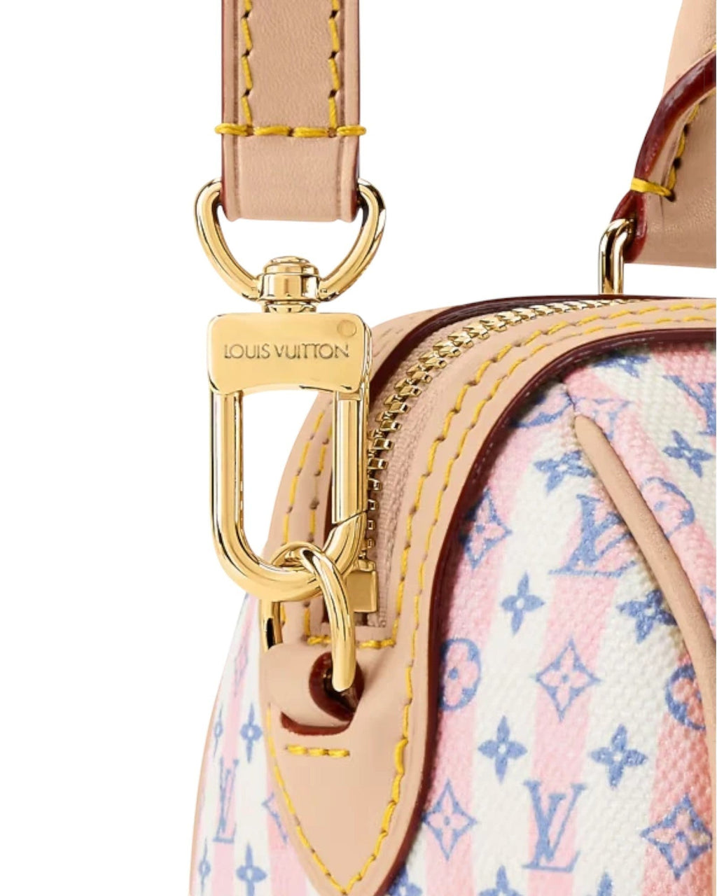 Louis Vuitton Speedy Bandoulière Handbag in LV Stamp Blue - image 3 | MOAH