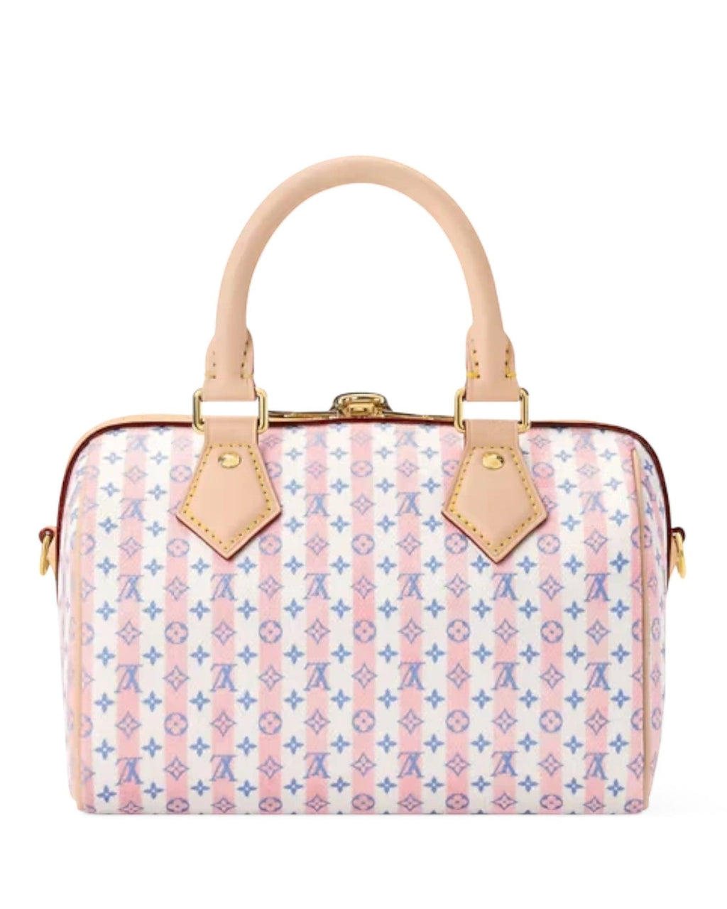 Louis Vuitton Speedy Bandoulière Handbag in LV Stamp Blue - image 4 | MOAH