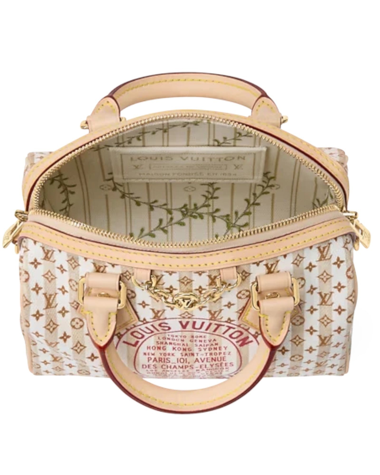 Louis Vuitton Speedy Bandoulière Handbag in LV Stamp Blue - image 8 | MOAH