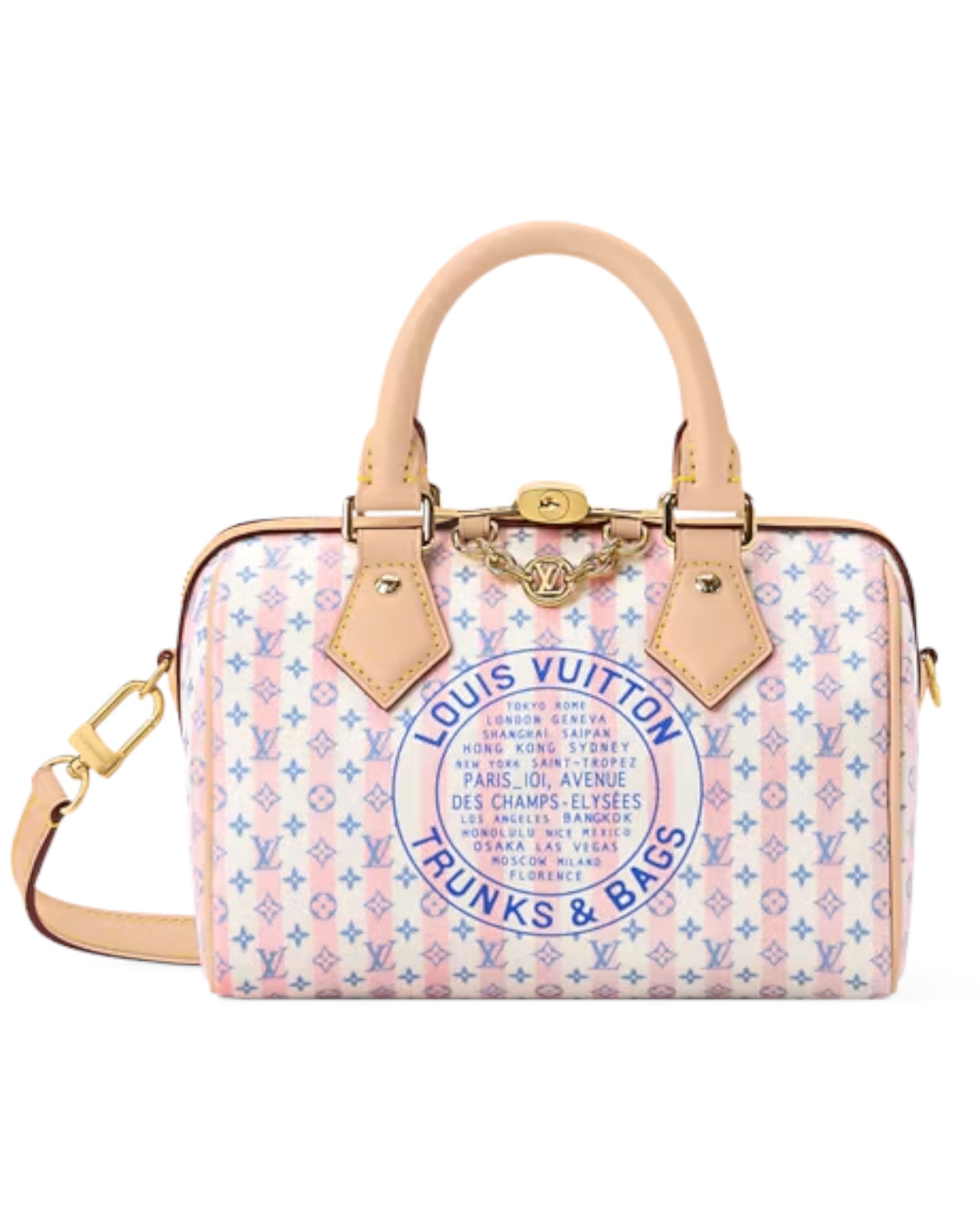 Louis Vuitton Speedy Bandoulière Handbag in LV Stamp Blue - image 1 | MOAH