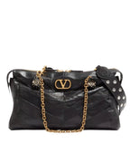 Valentino Garavani Leather Shoulder Bag in Black - image 3 | MOAH