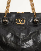 Valentino Garavani Leather Shoulder Bag in Black - image 2 | MOAH