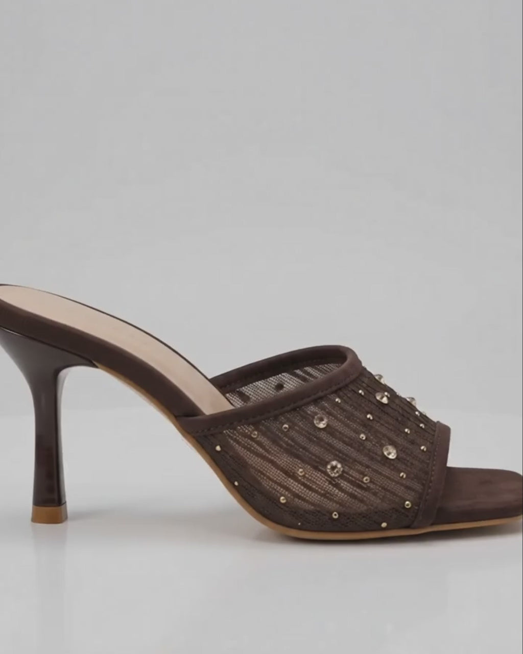 Crystal-Set Heel Sandal